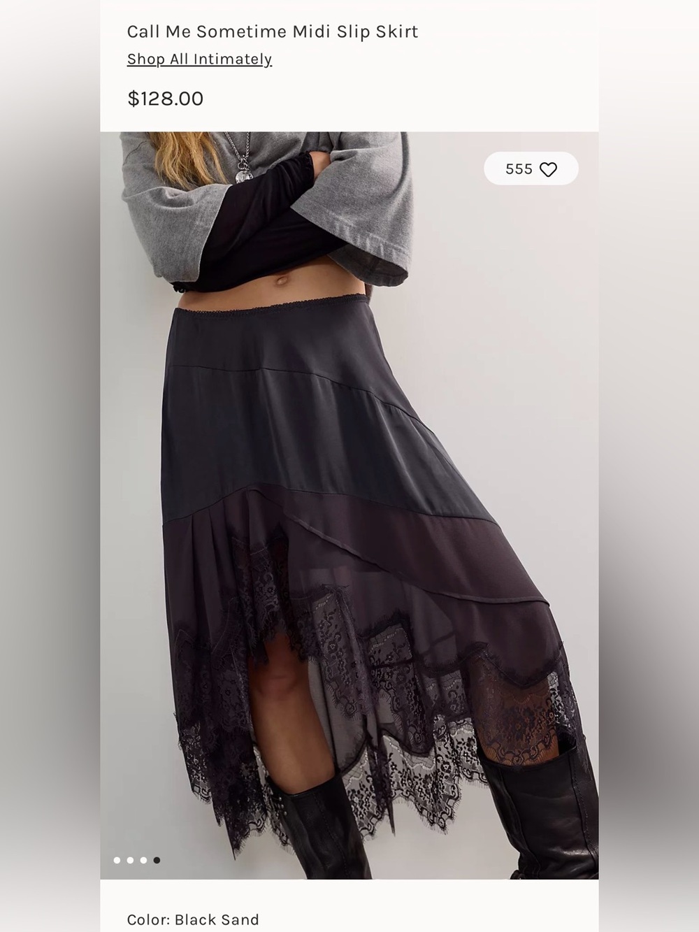 NEW FREE PEOPLE slip skirt